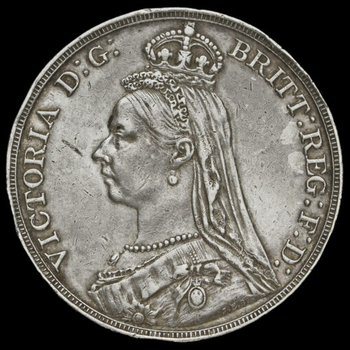 1892 Queen Victoria Jubilee Head Silver Crown Obverse