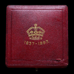 1897 Queen Victoria Official Diamond Jubilee Large Silver Medal Case