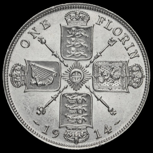 1914 George V Silver Florin Reverse