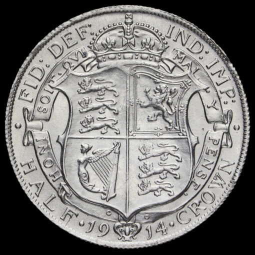1914 George V Silver Half Crown Reverse