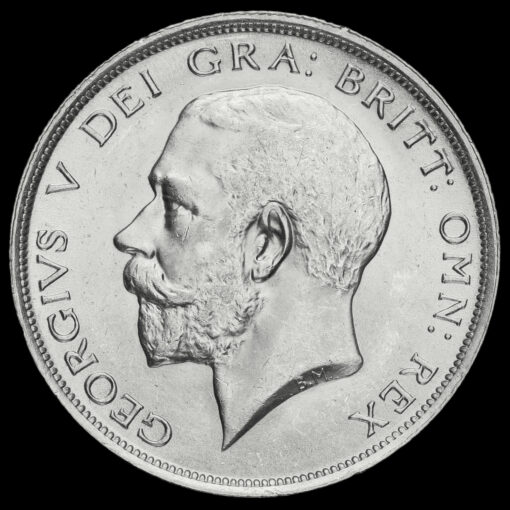 1917 George V Silver Half Crown Obverse