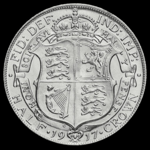 1917 George V Silver Half Crown Reverse