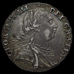 1787 George III Early Milled Silver Shilling Obverse