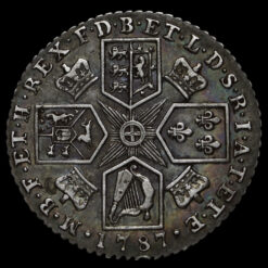 1787 George III Early Milled Silver Shilling Reverse