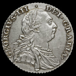 1787 George III Early Milled Silver Shilling Obverse