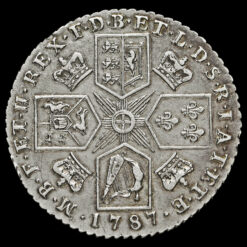 1787 George III Early Milled Silver Shilling Reverse