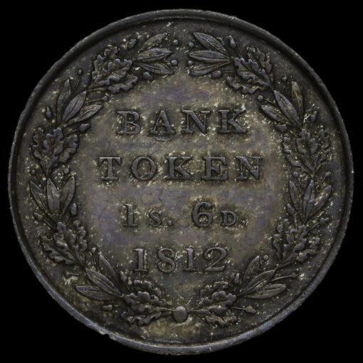 1812 George III Silver Eighteenpence Bank Token Reverse