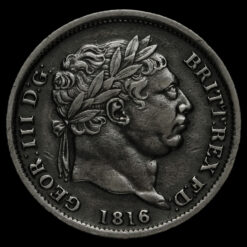 1816 George III Milled Silver Shilling Obverse