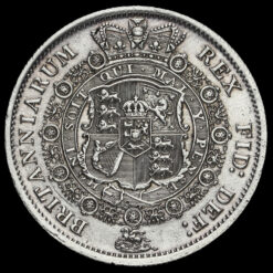 1817 George III Milled Silver 'Bull Head' Half Crown Reverse