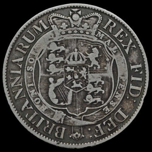 1819 George III Milled Silver Half Crown Reverse