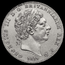 1819 George III Milled Silver LIX Crown Obverse