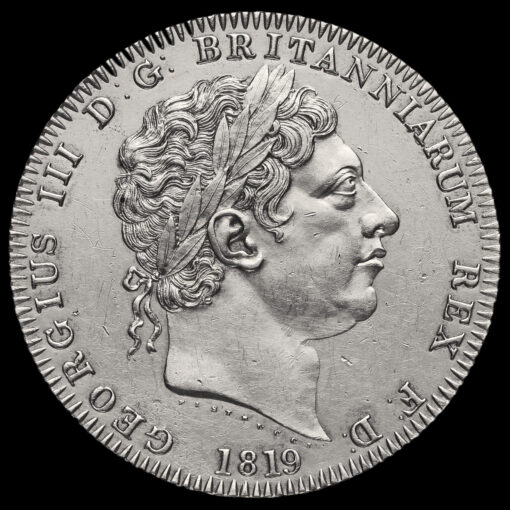 1819 George III Milled Silver LIX Crown Obverse