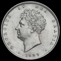 1829 George IV Milled Silver Half Crown Obverse
