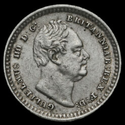 1834 William IV Milled Silver Three-Halfpence Obverse