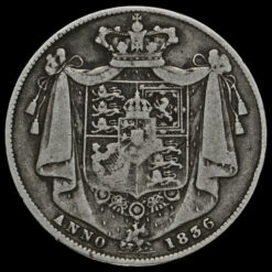 1836 William IV Milled Silver Half Crown Reverse