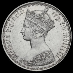1852 Queen Victoria Gothic Florin Obverse