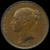 1857 Queen Victoria Young Head Copper Penny Obverse