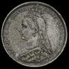 1887 Queen Victoria Jubilee Head Silver Wreath Sixpence Obverse