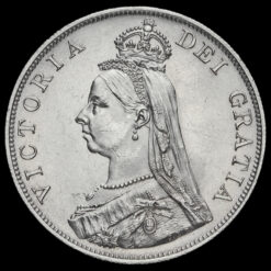 1887 Queen Victoria Jubilee Head Silver Double Florin Obverse