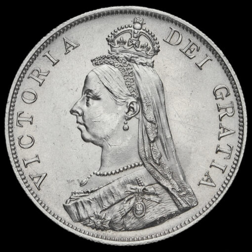 1887 Queen Victoria Jubilee Head Silver Double Florin Obverse