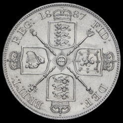 1887 Queen Victoria Jubilee Head Silver Double Florin Reverse