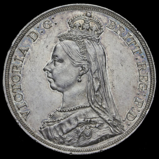 1887 Queen Victoria Jubilee Head Silver Crown Obverse