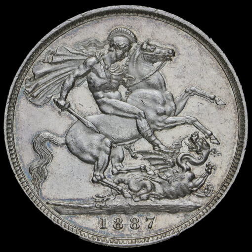 1887 Queen Victoria Jubilee Head Silver Crown Reverse