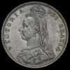 1887 Queen Victoria Jubilee Head Silver Half Crown Obverse