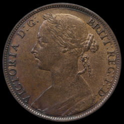 1887 Queen Victoria Bun Head Penny Obverse