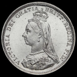 1889 Queen Victoria Jubilee Head Silver Threepence Obverse