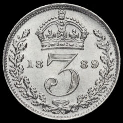 1889 Queen Victoria Jubilee Head Silver Threepence Reverse