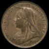 1896 Queen Victoria Veiled Head Farthing Obverse