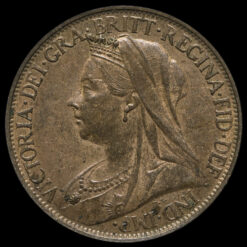 1896 Queen Victoria Veiled Head Farthing Obverse