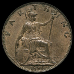 1896 Queen Victoria Veiled Head Farthing Reverse