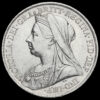 1899 Queen Victoria Veiled Head Silver LXII Crown Obverse