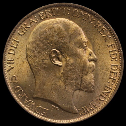 1902 Edward VII High Tide Halfpenny Obverse