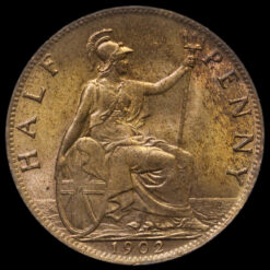 1902 Edward VII High Tide Halfpenny Reverse