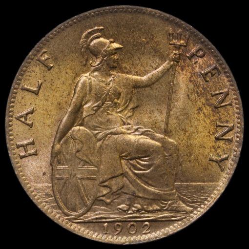 1902 Edward VII High Tide Halfpenny Reverse