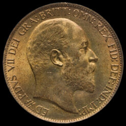 1902 Edward VII High Tide Halfpenny Obverse