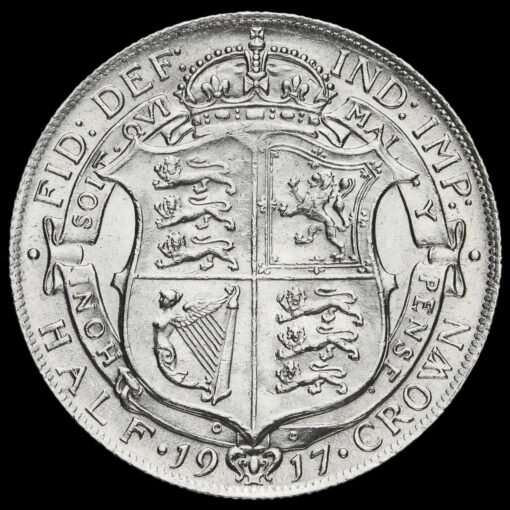 1917 George V Silver Half Crown Reverse
