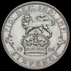 1926 George V Silver Sixpence Reverse