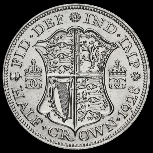 1928 George V Silver Half Crown Reverse