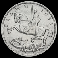 1935 King George V Rocking Horse Silver Jubilee Crown Reverse