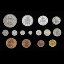 1937 George VI Specimen Proof 15 Coin Set Reverse