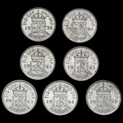 7 x George VI Silver Sixpences Reverses