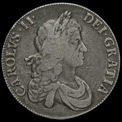 1667 Charles II Early Milled Silver Crown Obverse