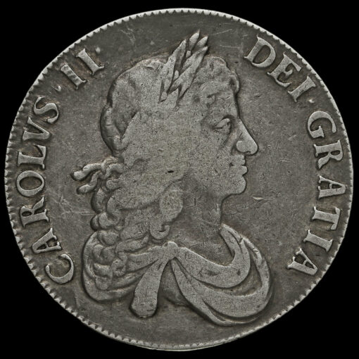 1667 Charles II Early Milled Silver Crown Obverse
