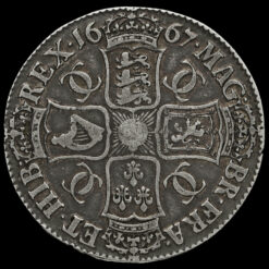 1667 Charles II Early Milled Silver Crown Reverse