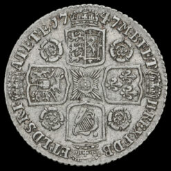 1747 George II Early Milled Silver Shilling Reverse
