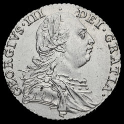 1787 George III Early Milled Silver Shilling Obverse